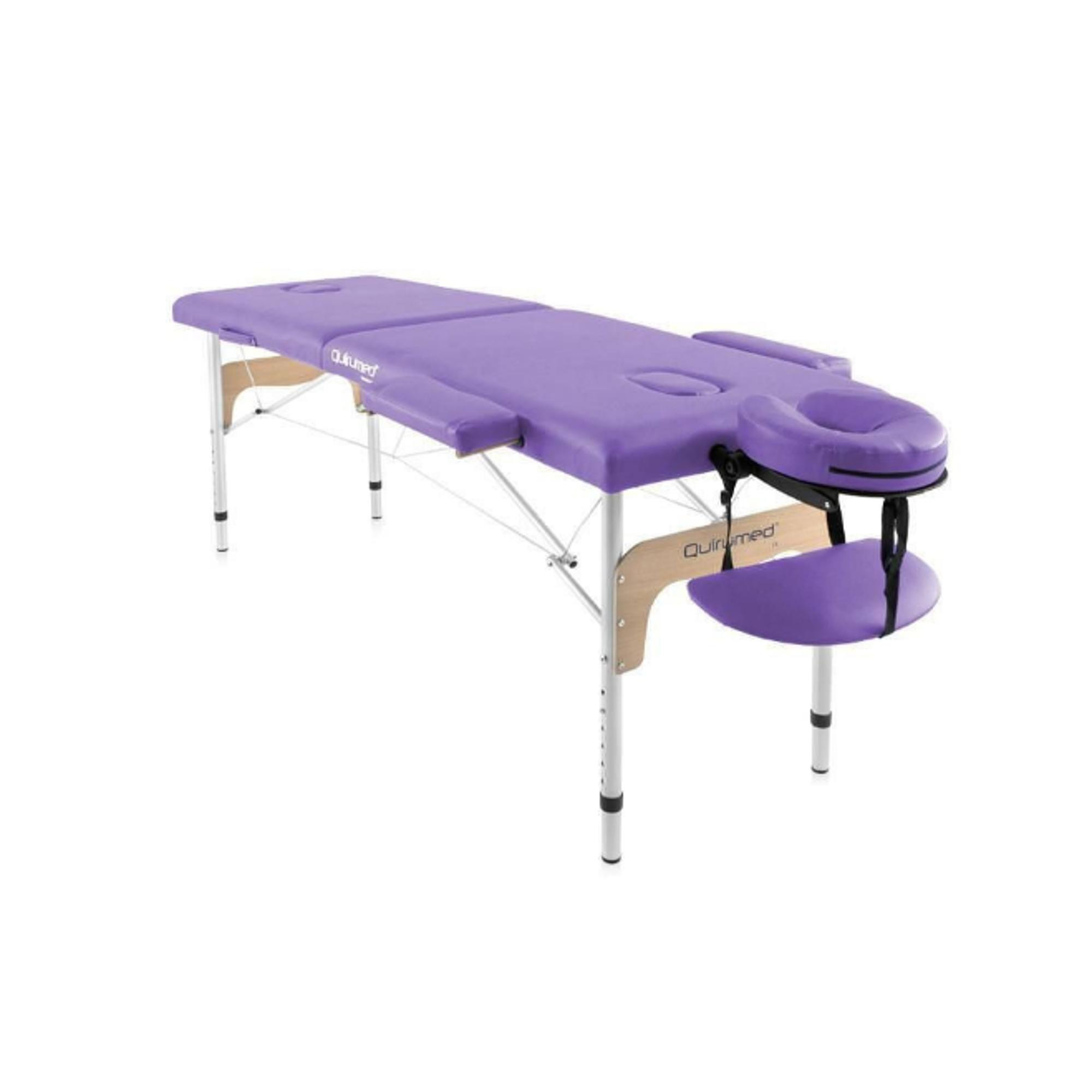 Table de massage pliante en aluminium 180 x 60 cm sans dossier Mauve
