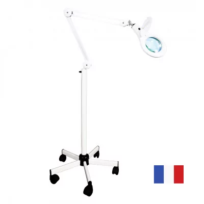 Lampe loupe LID Vera LED 4W sur support roulant télescopique - LID