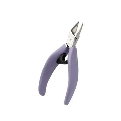 Pince à ongles ergonomique - Violette - Coupe droite - Mors effilés larges - 13 cm - Inox - Akori