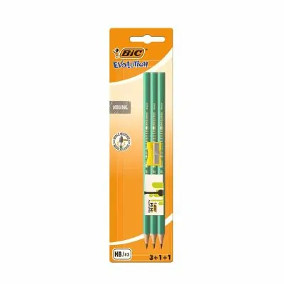 Crayons à papier avec gomme et taille crayon - 5 pièces - BIC