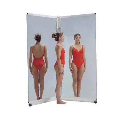 Double miroir articulé d'analyse de la posture