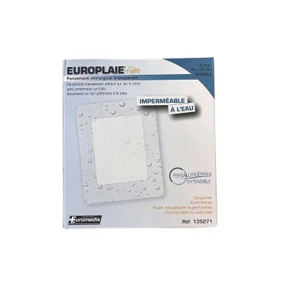 Europlaie Film - Pansement transparent stérile - Euromédis fabriqué par Euromédis vendu par My Podologie