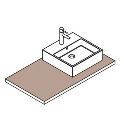 Robinet adapté pour lavabo carré - Ruck