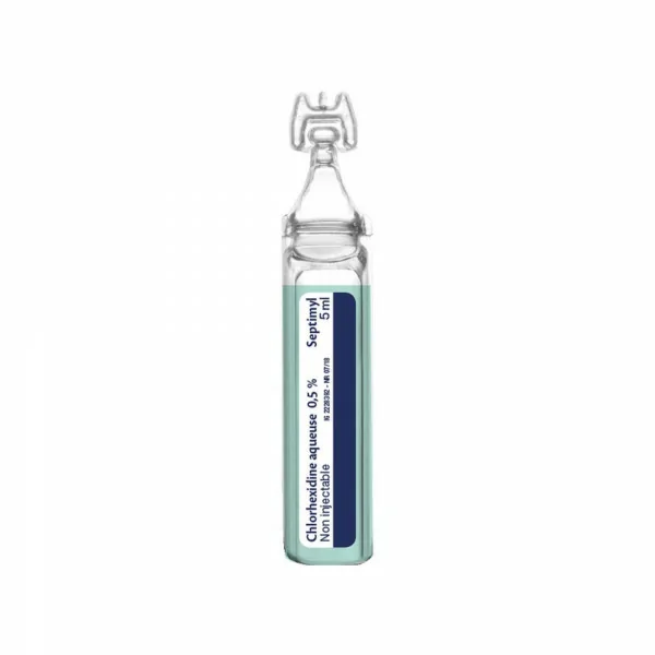 Chlorhexidine acqueuse 0.5% - Solution désinfectante - Unidose 5 ml - Boîte de 10 - SEPTIMYL - Gilbert