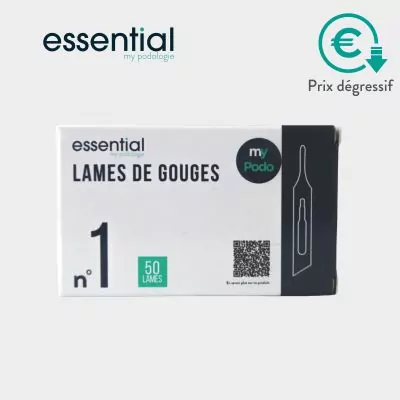  50 Lames de gouges stériles - Essential by My Podologie - My Podologie