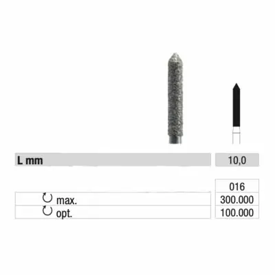 Fraise 886 Diamant - Lissage des callosités et des ongles - 1,6 mm