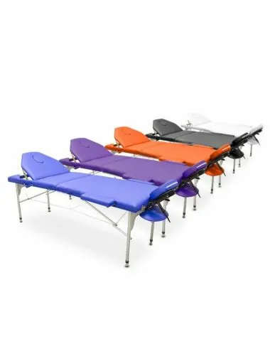 Table de massage pliante en aluminium 194 x 70 cm avec dossier inclinable - 5 coloris