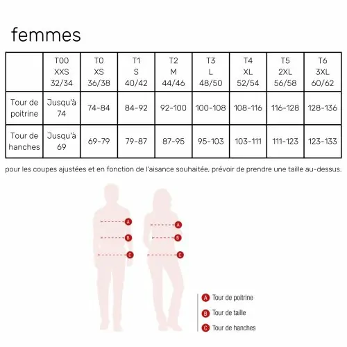 Clémence - Blouse 3/4 - Manches courtes - Femme - 85 cm