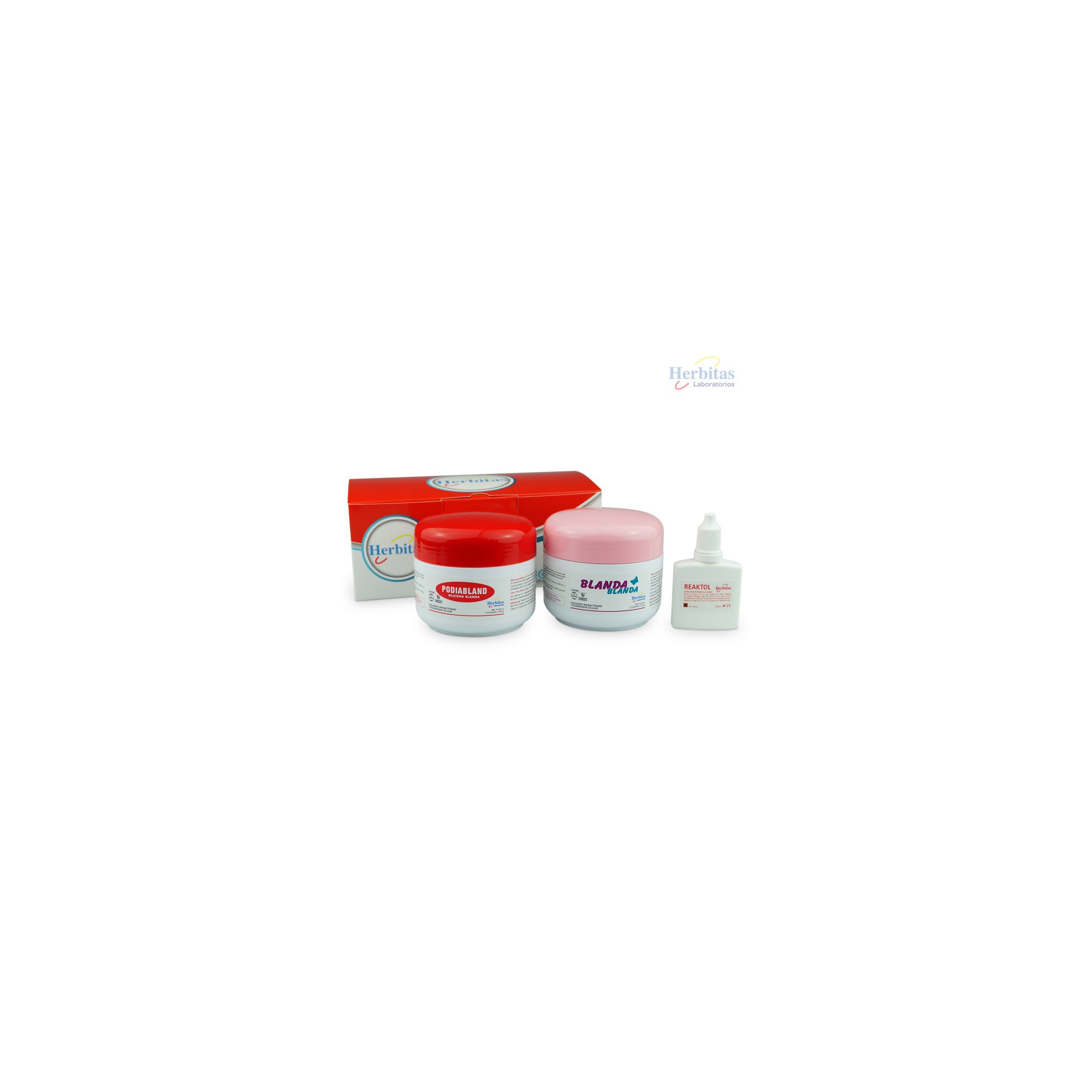 Kit Silicone Basic Mini - Blanda Blanda 50g + Podiabland 50g + Reaktol Celerix 28 ml