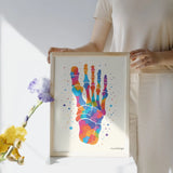 Póster decorativo - Anatomía del pie a color