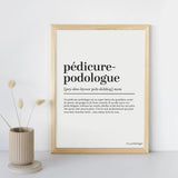 Póster decorativo para consultorio de podólogo.