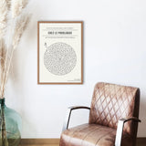 Decorative labyrinth poster - Waiting room for pedicure-podology office