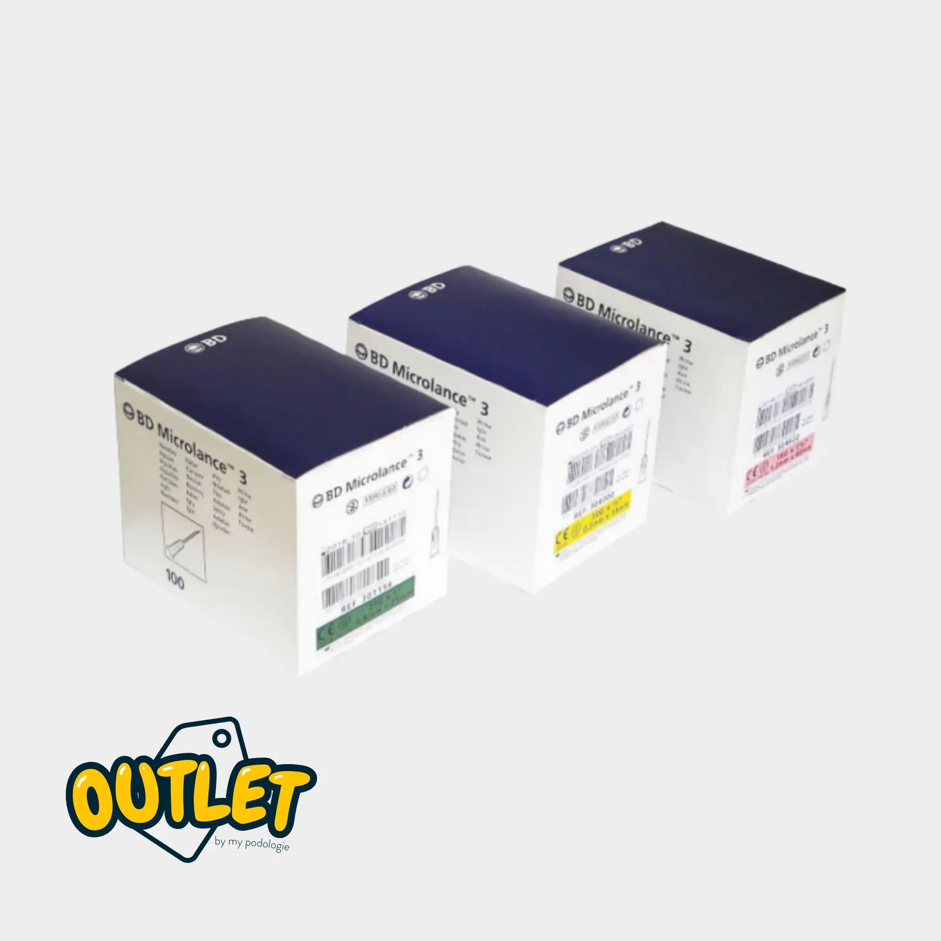 MICROLANCE 3 agujas - Caja de 100 - Varios tamaños - BD // BD Liquidación 