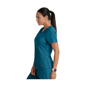Aura - Túnica con cuello en V - Mujer - Grey's Anatomy Stretch Grey's Anatomy 