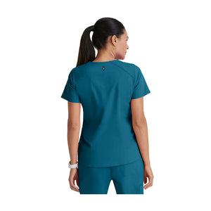 Aura - Túnica con cuello en V - Mujer - Grey's Anatomy Stretch Grey's Anatomy 