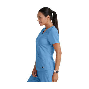 Aura - Túnica con cuello en V - Mujer - Grey's Anatomy Stretch Grey's Anatomy 