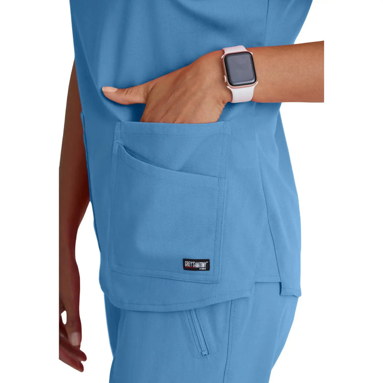 Aura - Túnica con cuello en V - Mujer - Grey's Anatomy Stretch Grey's Anatomy 