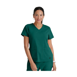 Aura - Túnica con cuello en V - Mujer - Grey's Anatomy Stretch Grey's Anatomy  Hunter Green / XL