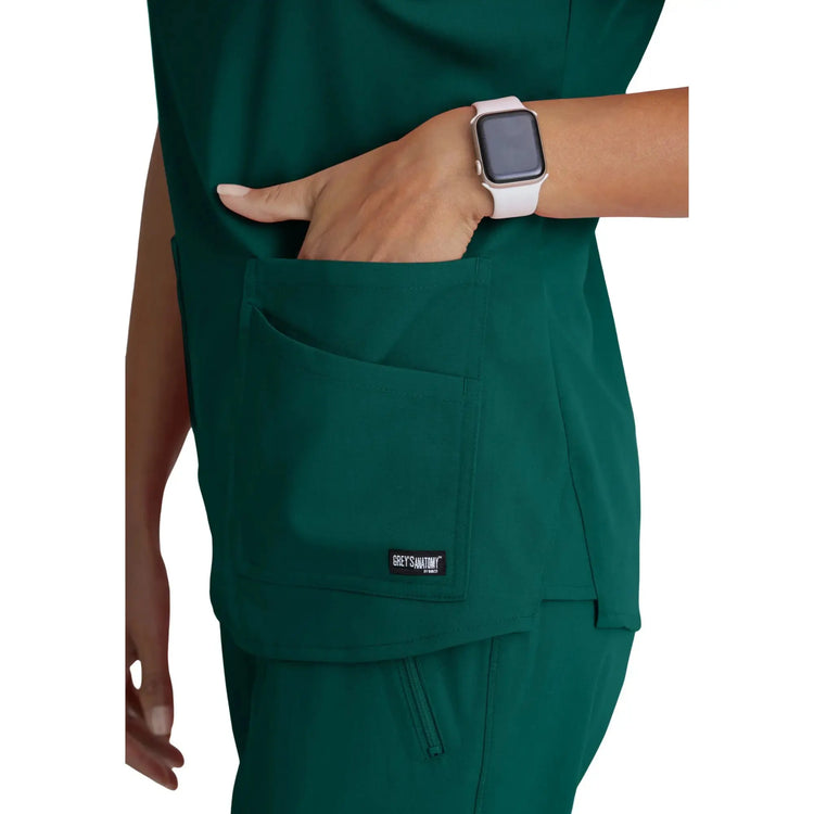 Aura - Túnica con cuello en V - Mujer - Grey's Anatomy Stretch Grey's Anatomy 