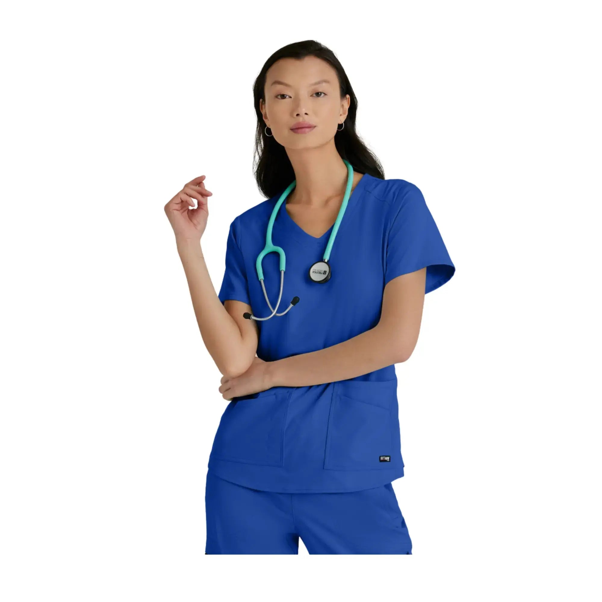 Aura - Túnica con cuello en V - Mujer - Grey's Anatomy Stretch Grey's Anatomy 