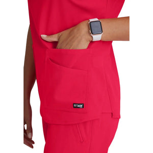 Aura - Túnica con cuello en V - Mujer - Grey's Anatomy Stretch Grey's Anatomy 