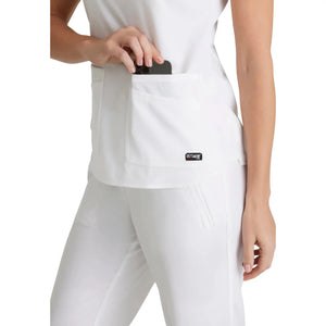 Aura - Túnica con cuello en V - Mujer - Grey's Anatomy Stretch Grey's Anatomy 