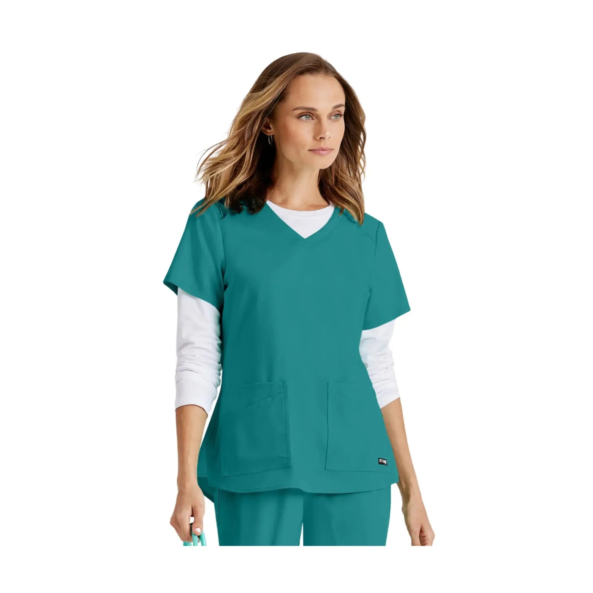 Aura - Túnica con cuello en V - Mujer - Grey's Anatomy Stretch Grey's Anatomy 