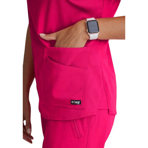 Aura - Túnica con cuello en V - Mujer - Grey's Anatomy Stretch Grey's Anatomy 