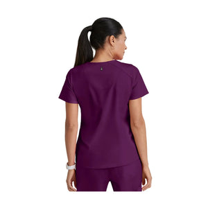 Aura - Túnica con cuello en V - Mujer - Grey's Anatomy Stretch Grey's Anatomy 