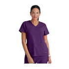 Túnica Aura con cuello en V para mujer - Estilo Grey's Anatomy Stretch