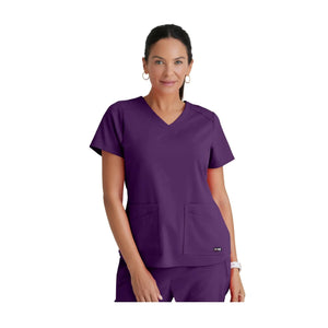 Aura - Túnica con cuello en V - Mujer - Grey's Anatomy Stretch Grey's Anatomy 