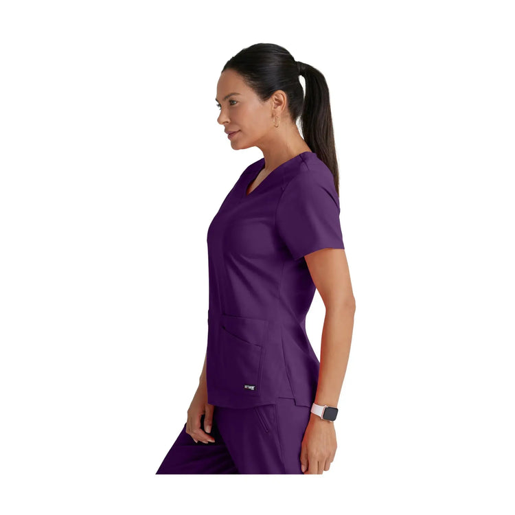 Aura - Túnica con cuello en V - Mujer - Grey's Anatomy Stretch Grey's Anatomy 