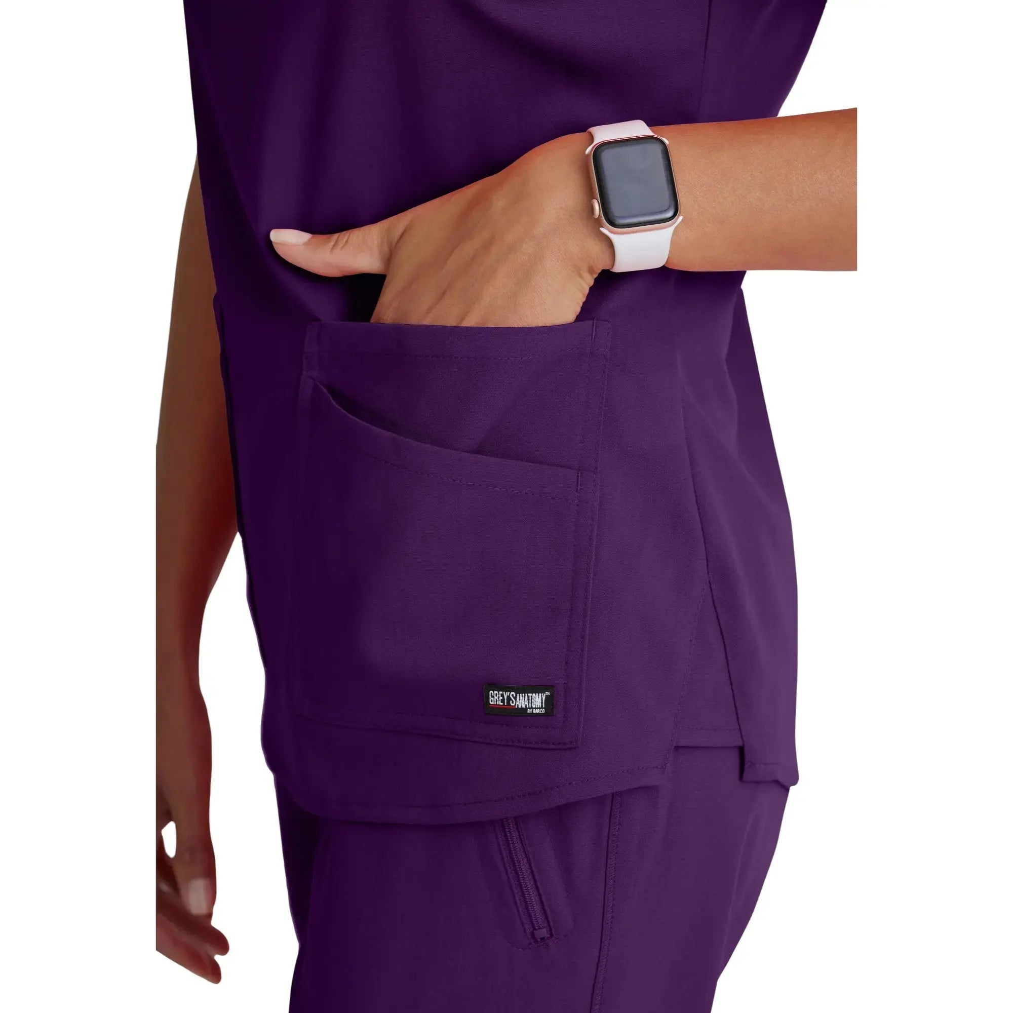 Aura - Túnica con cuello en V - Mujer - Grey's Anatomy Stretch Grey's Anatomy 