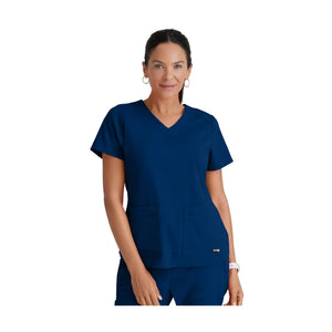 Aura - Túnica con cuello en V - Mujer - Grey's Anatomy Stretch Grey's Anatomy 