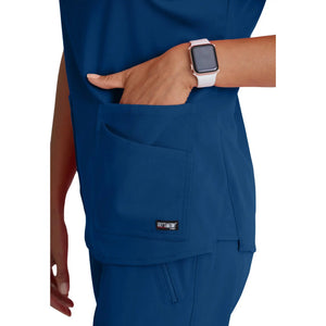 Aura - Túnica con cuello en V - Mujer - Grey's Anatomy Stretch Grey's Anatomy 