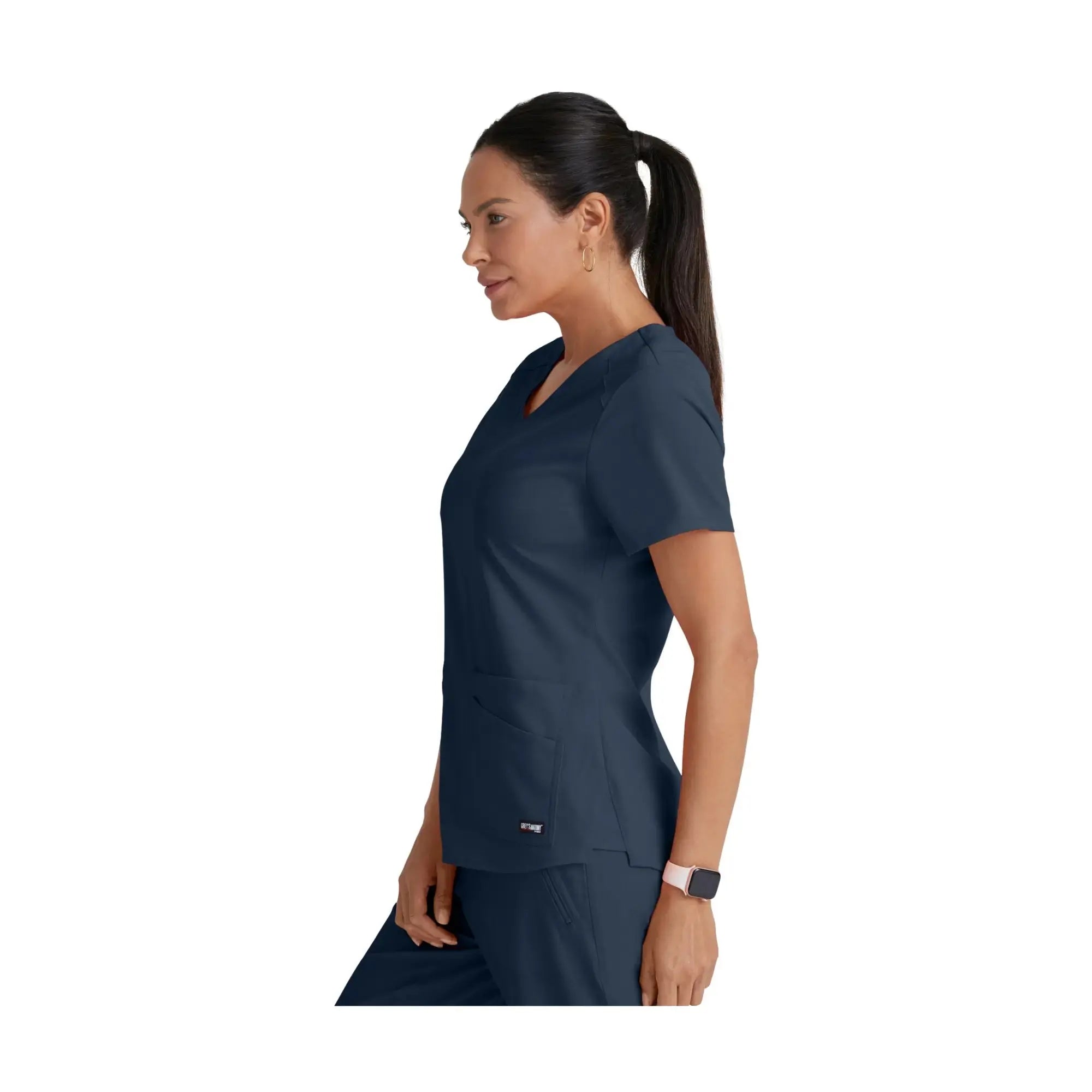 Aura - Túnica con cuello en V - Mujer - Grey's Anatomy Stretch Grey's Anatomy 