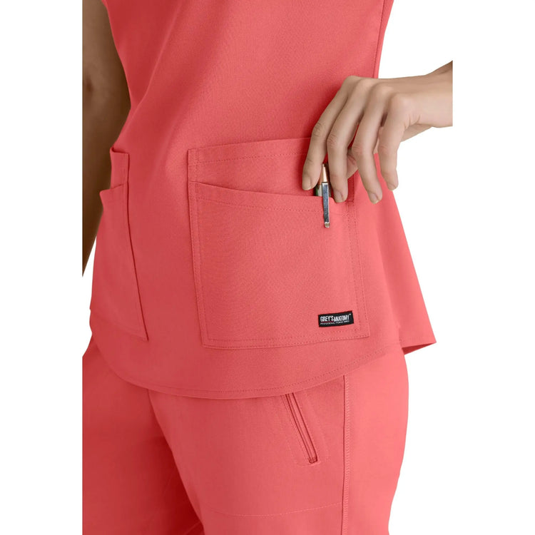 Aura - Túnica con cuello en V - Mujer - Grey's Anatomy Stretch Grey's Anatomy 