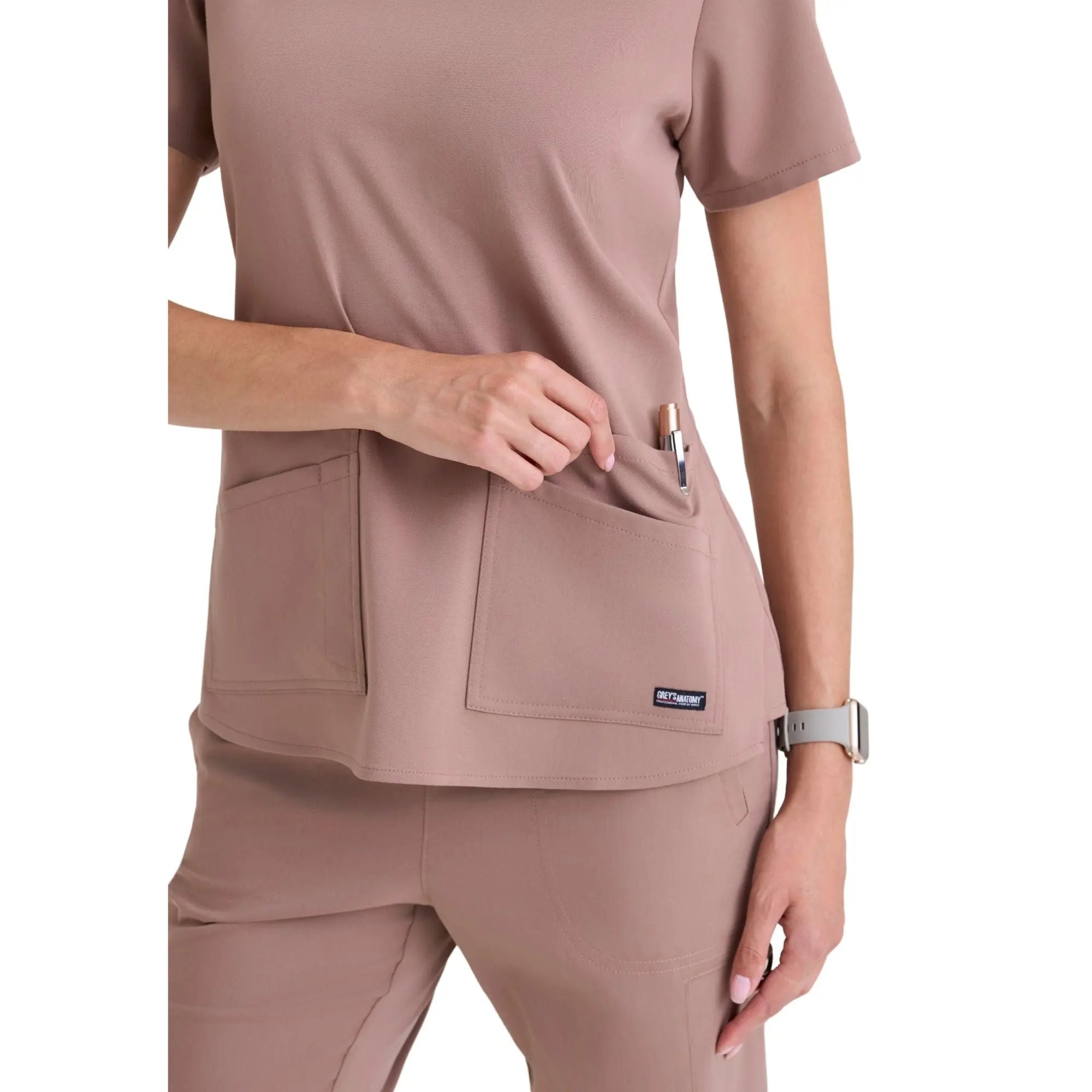 Aura - Túnica con cuello en V - Mujer - Grey's Anatomy Stretch Grey's Anatomy 