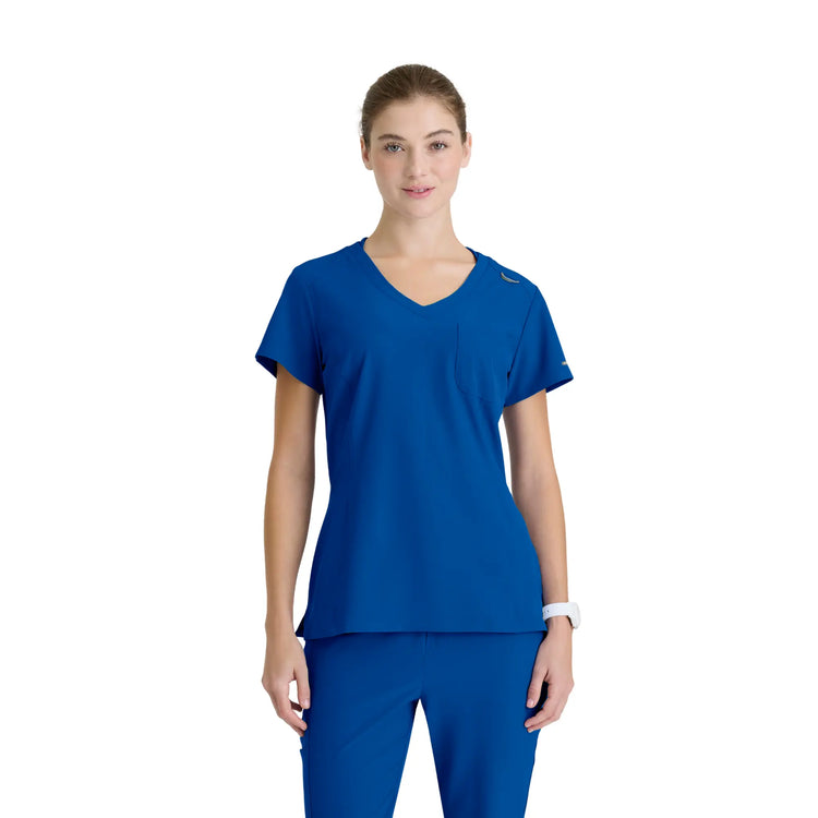 Dignity - Tunique Col V - Femme - Skechers SKECHERS  Bleu Galaxy / XL