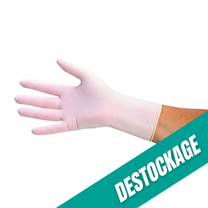 Guantes de examen - Látex - Preempolvados - Caja de 100 - Mi Podología // Liquidación