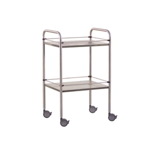 Guéridon en inox - 2 plateaux -  90 x 55 x 80 cm - Galeries amovibles - My Podologie