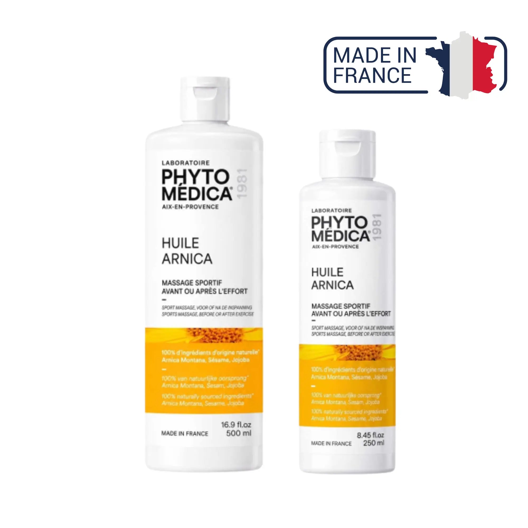 Huile fluide de Massage - Arnica - deux contenances - Phytomedica Laboratoires Phytomedica 