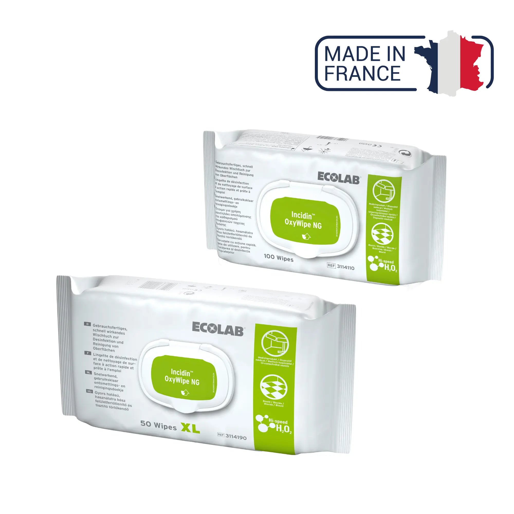 Lingettes Désinfectantes Incidin Oxywipe NG - 2 contenances - Ecolab by Anios Anios 