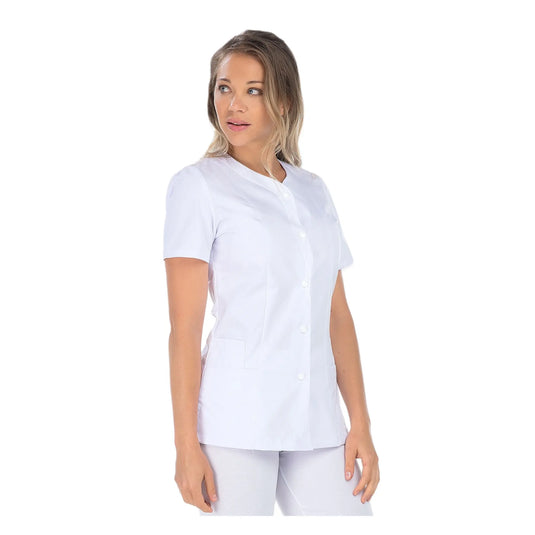 Lucile - Tunica - Maniche corte - Donna - 70 cm My Blouse  Sergé-Bianco-B0-T4-XL