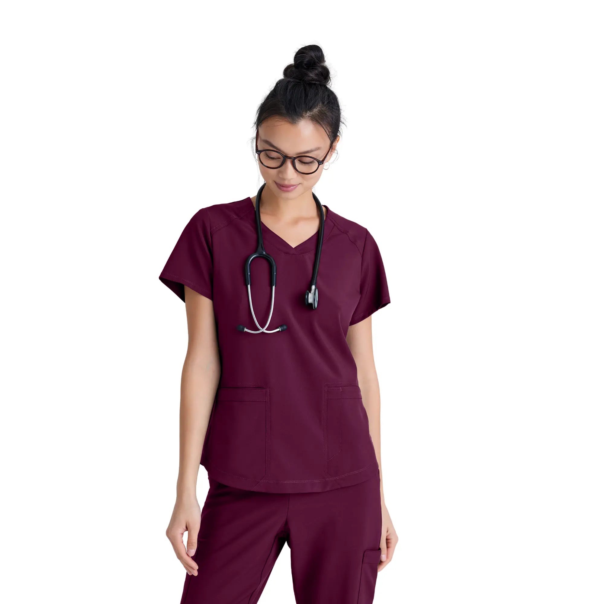 Luma - Tunique col V - Femme - Grey’s Anatomy Evolve Grey’s Anatomy  Bordeaux / XL