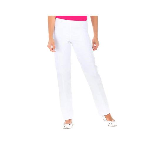 Manu - Pantaloni PC bianchi - Misti - Cintura elastica - Senza tasche La mia camicetta 