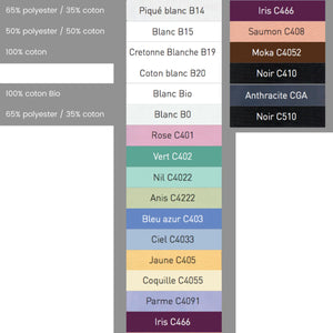 Manu - Pantalon PC Bleu Azur - Mixte - Ceinture élastique - Sans poche My Blouse 