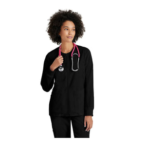 Mila - Chaqueta médica con cuello redondo - Mujer - Grey's Anatomy Stretch Grey's Anatomy 