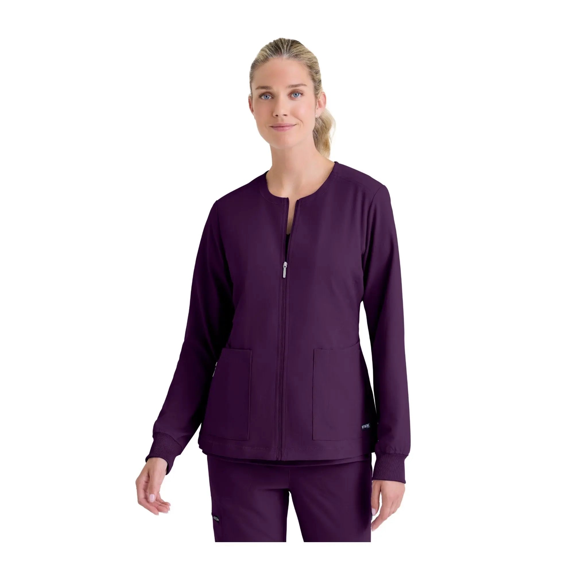 Mila - Chaqueta médica con cuello redondo - Mujer - Grey's Anatomy Stretch Grey's Anatomy 