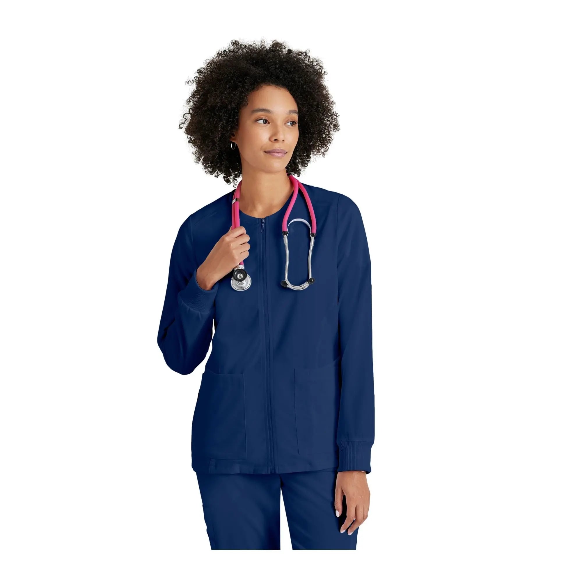 Mila - Chaqueta médica con cuello redondo - Mujer - Grey's Anatomy Stretch Grey's Anatomy 